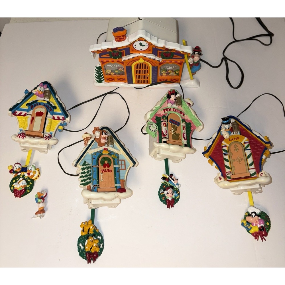 Mr Christmas Disney Mickey's Clock Shop Animated Musical Lights 1993